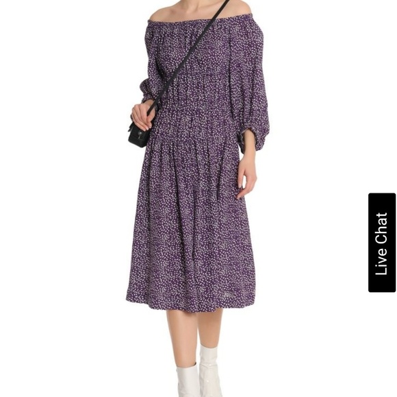 Sonia Rykiel Linen Crepe Off-Shoulder Dress - Picture 7 of 8